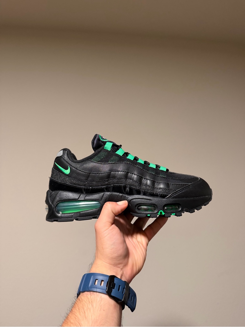 Nike Air Max 95 OG ‘Black Green Shock’ Men’s Low Top Black/Green IB1667-002